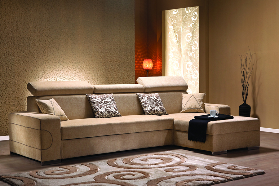 L Shape Fabric Sofa